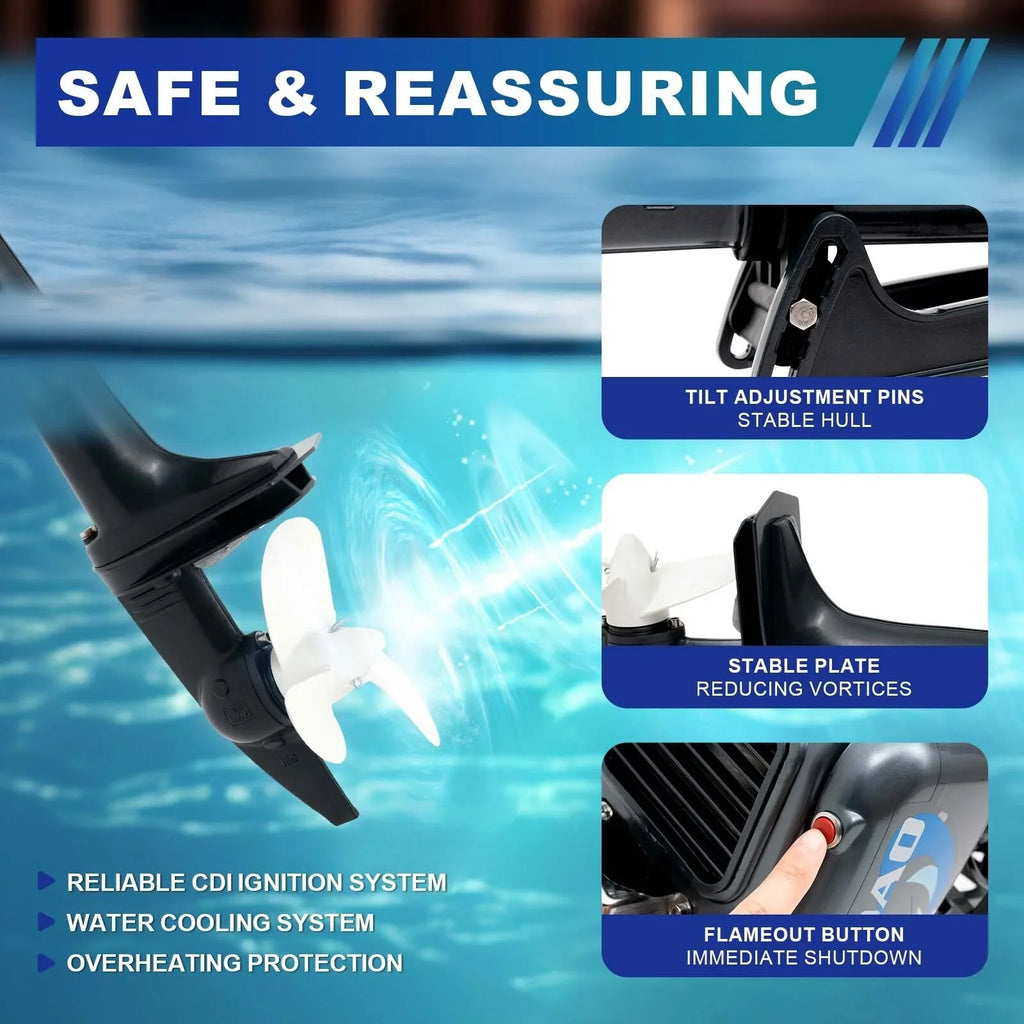 Heavy Duty 3.5HP 2 Stroke Outboard Engine Motor vessel Engine liquid Cooling System
