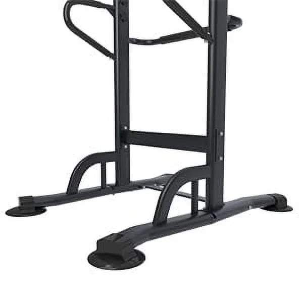 Wellynap Power Tower Pull up Bar, Height Adjustable Strength Training Workout Equipment - Black