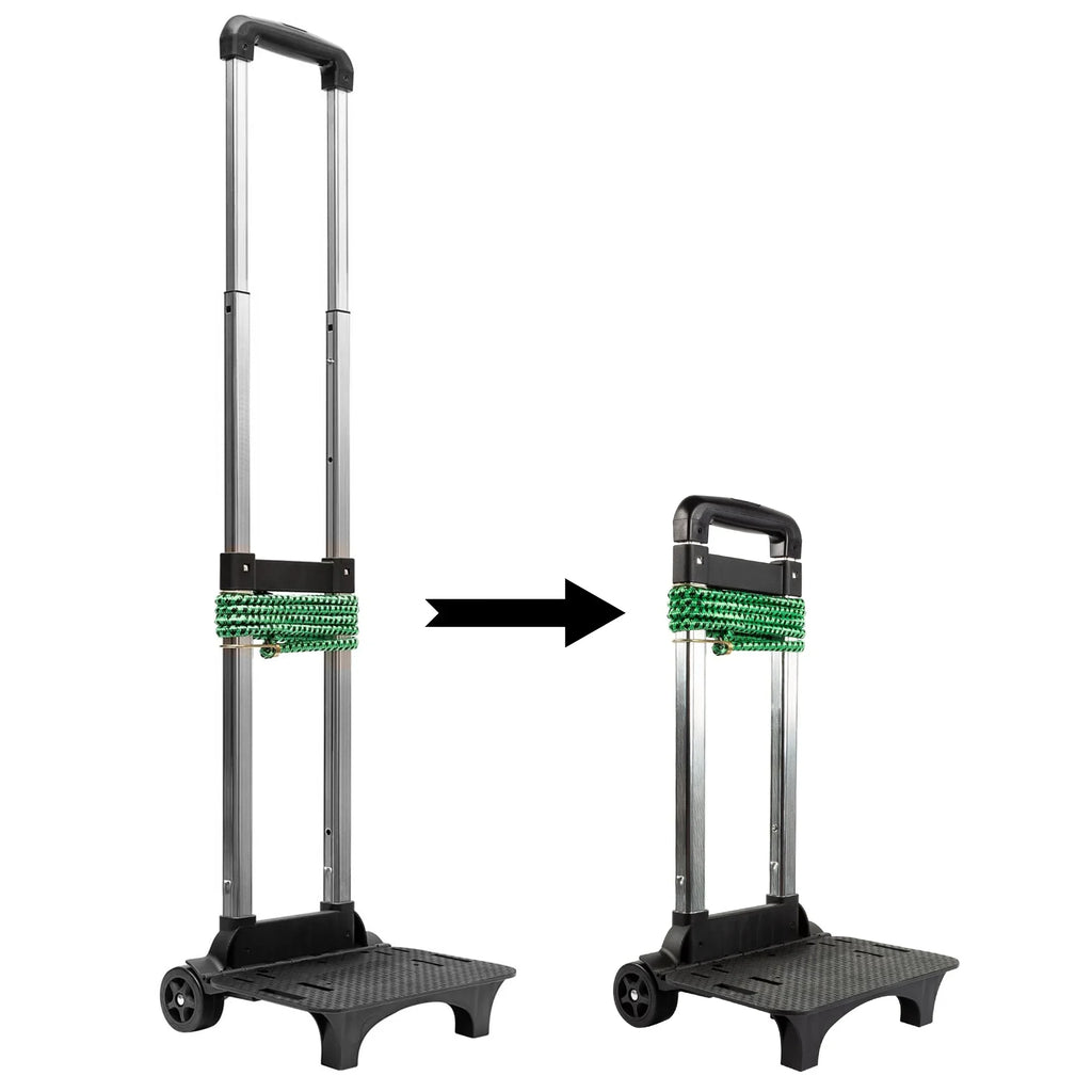 Ultimaxx Folding Luggage Cart for Backpacks with rubber strap Cord and Rain protector
