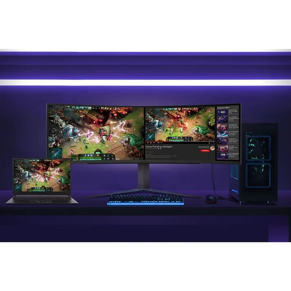 Open Box  49GR85DC-B 49" Curved Ultragear DQHD 1ms 240Hz Monitor with VESA DisplayHDR 1000, Black