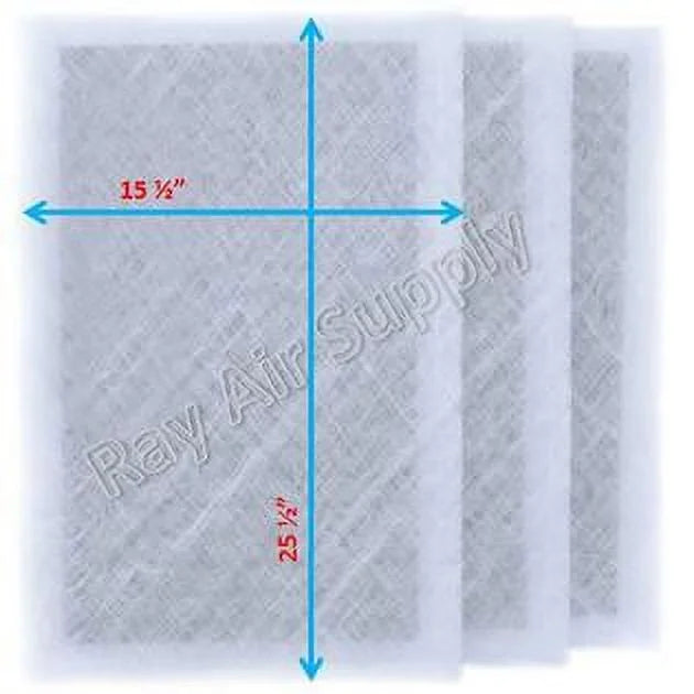 RAYAIR SUPPLY 17x28 Replacement Filter Pads suitable with MicroPower Guard Air Cleaner 17x28 Refills (3 Pack) WHITE