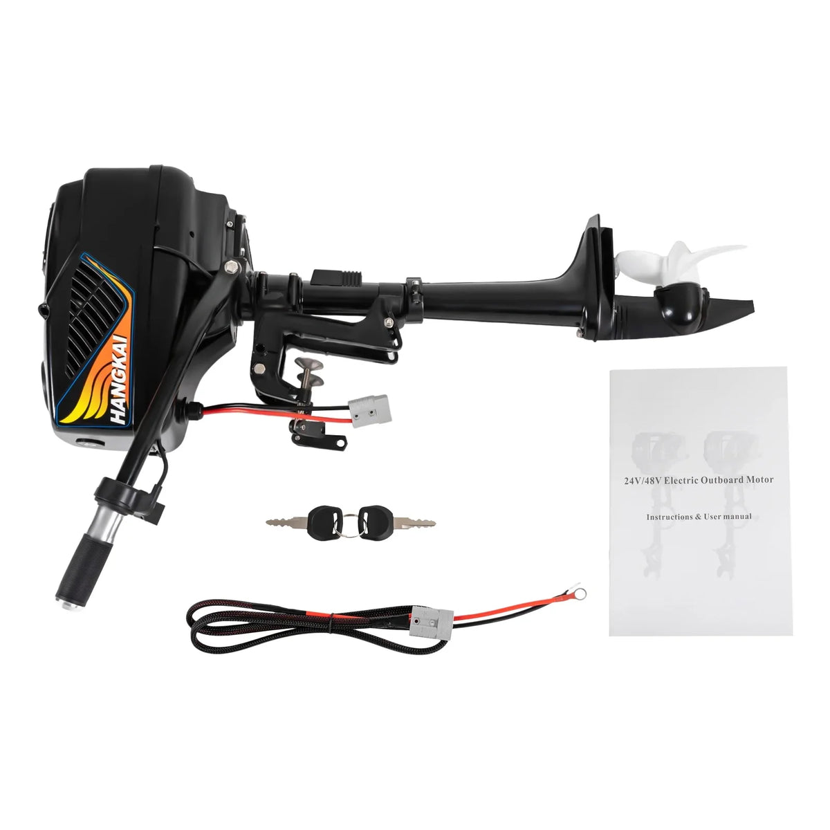 48V Electric Outboard Motor, 1200W craft Engine Electric Start Marine Trolley Driver Brushless Motor Propeller