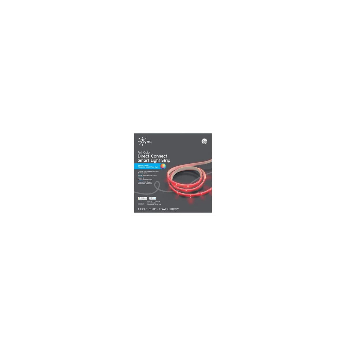 '- Quantity 1. GE 93130383 Cync LED Smart Light Strip, 12 Watt, 16 Ft