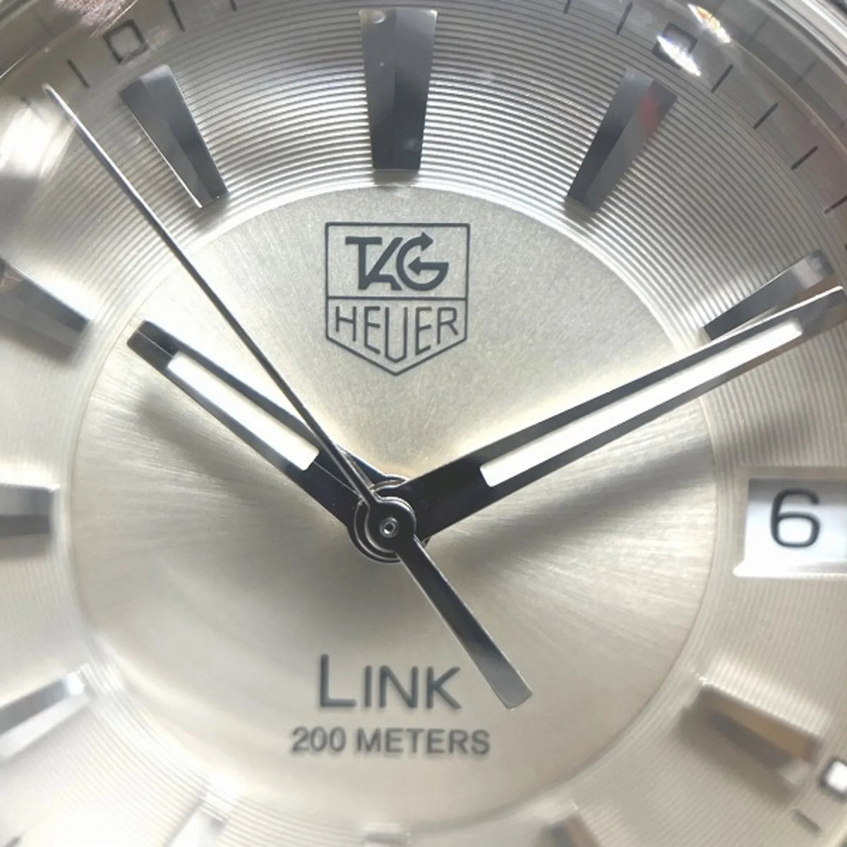Pre-Owned Tag Heuer Link Date WJ1111 Quartz Silver Dial Watch Men's (Good)