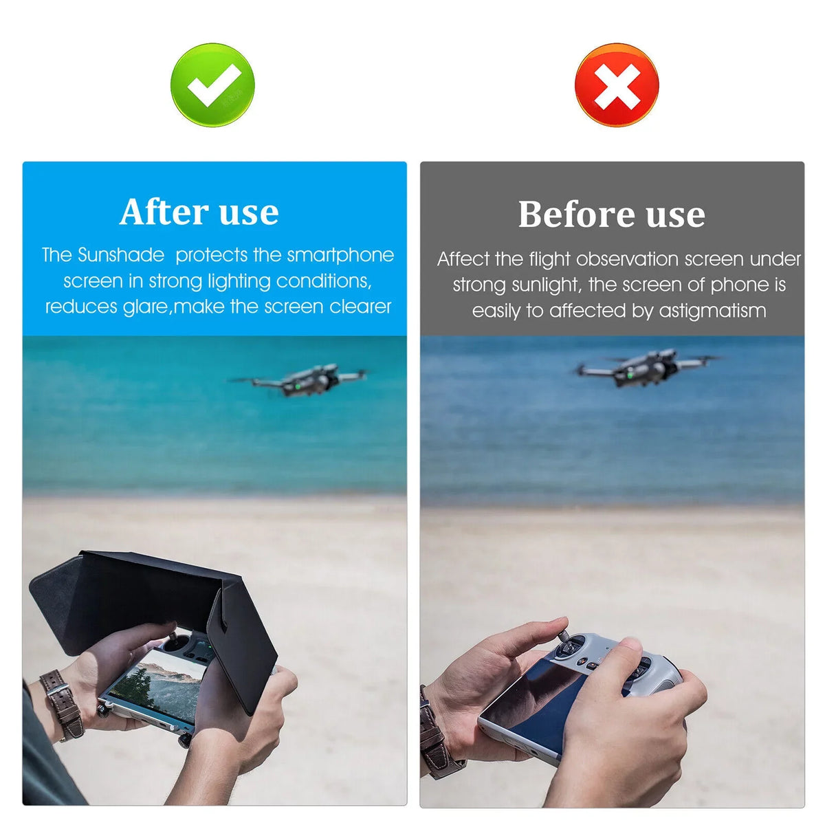 RC Controller Protector Sun Hood Sunshade shield Accessories for DJI Mini 3 Pro