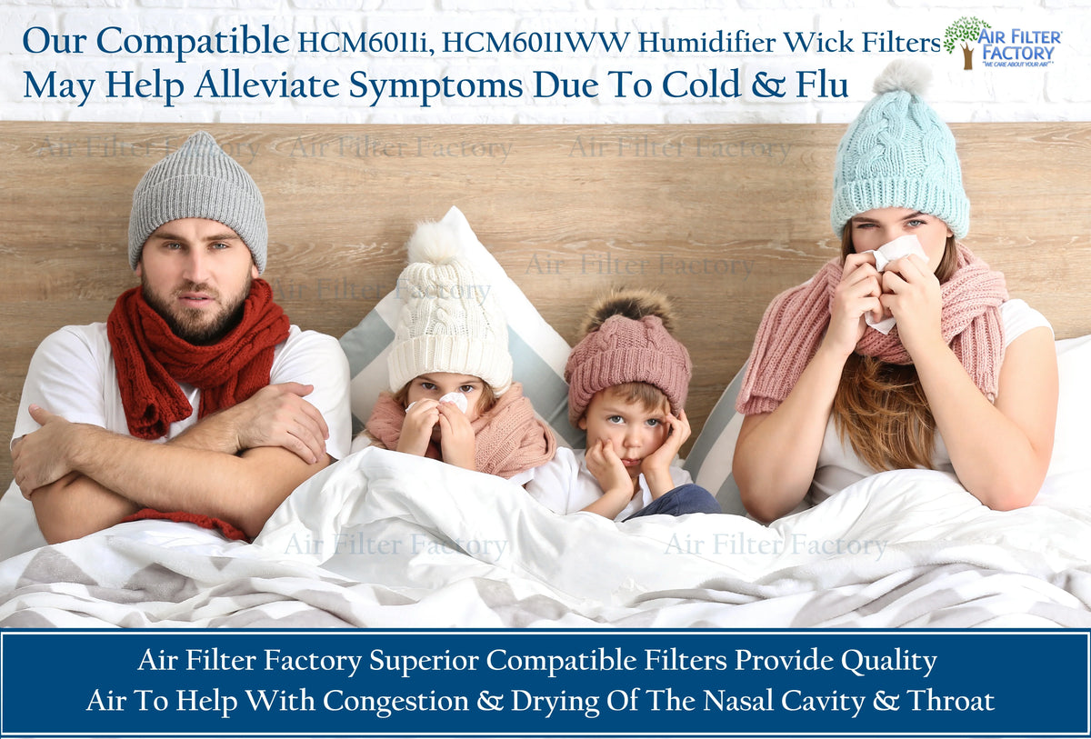 2-Pack Air Filter Factory suitable with Honeywell HCM6011i, HCM6011WW Humidifier Wick Filter