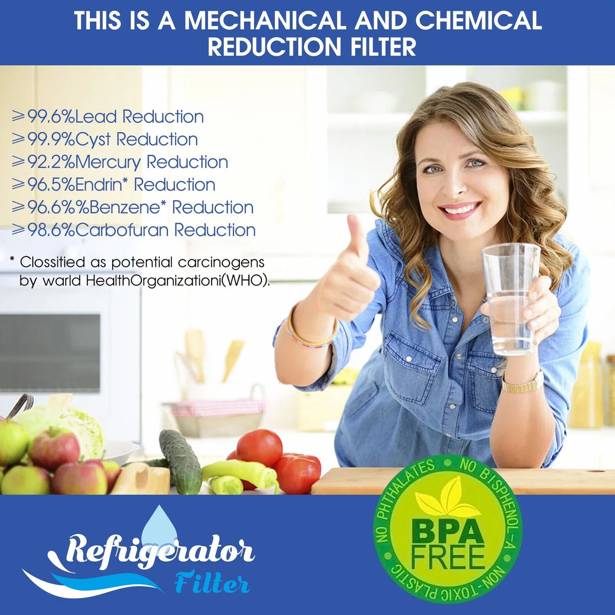 4 Pack suitable with Kenmore 9082 469082 Refrigerator liquid Filter
