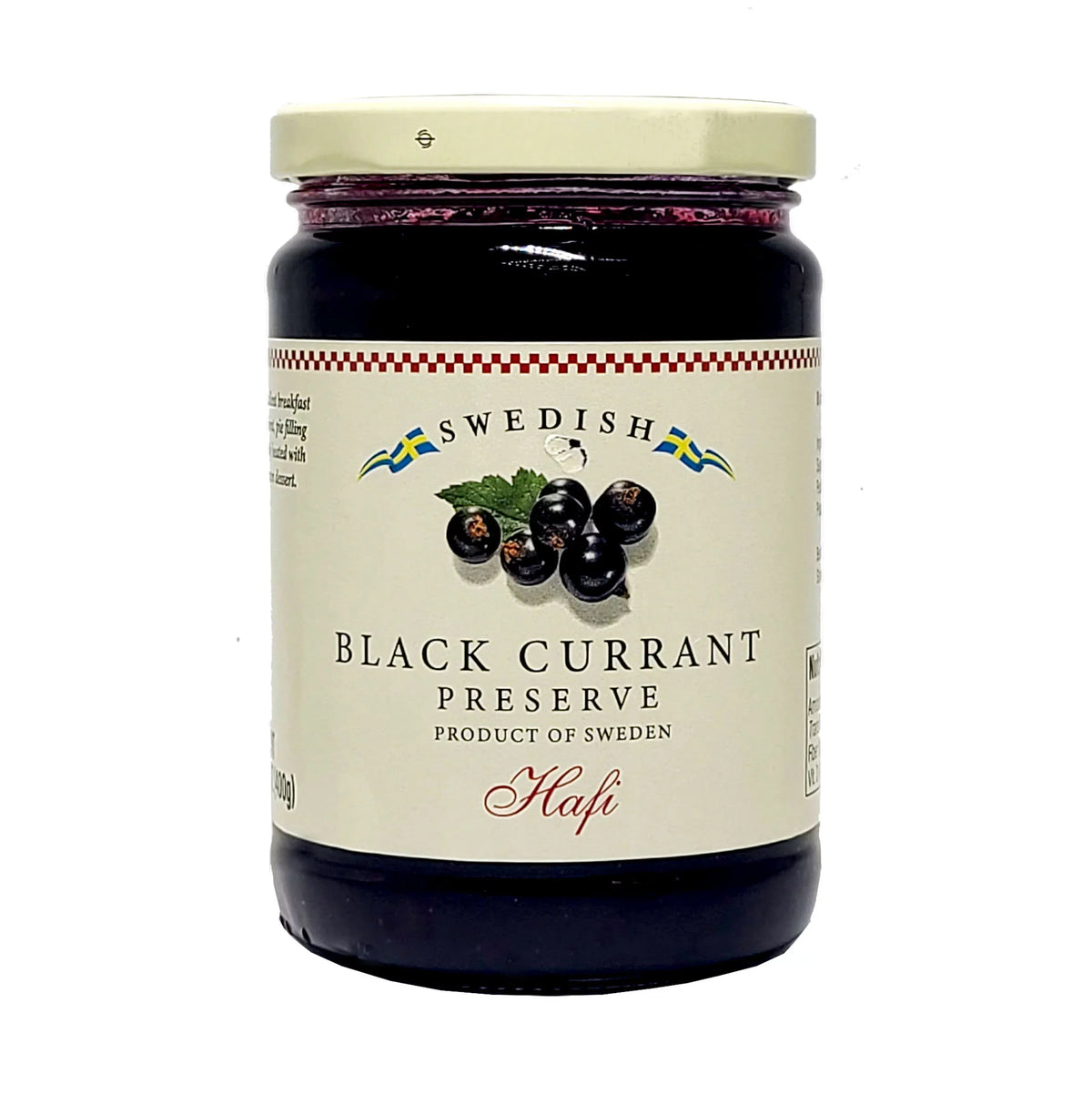 (400 ml) Each with Bonus Stainless Steel Stirring Spoon (3-Pc Set). Combo Pack of Hafi Swedish Black Currant & Swedish Queens Blend Preserves 14.1 Oz