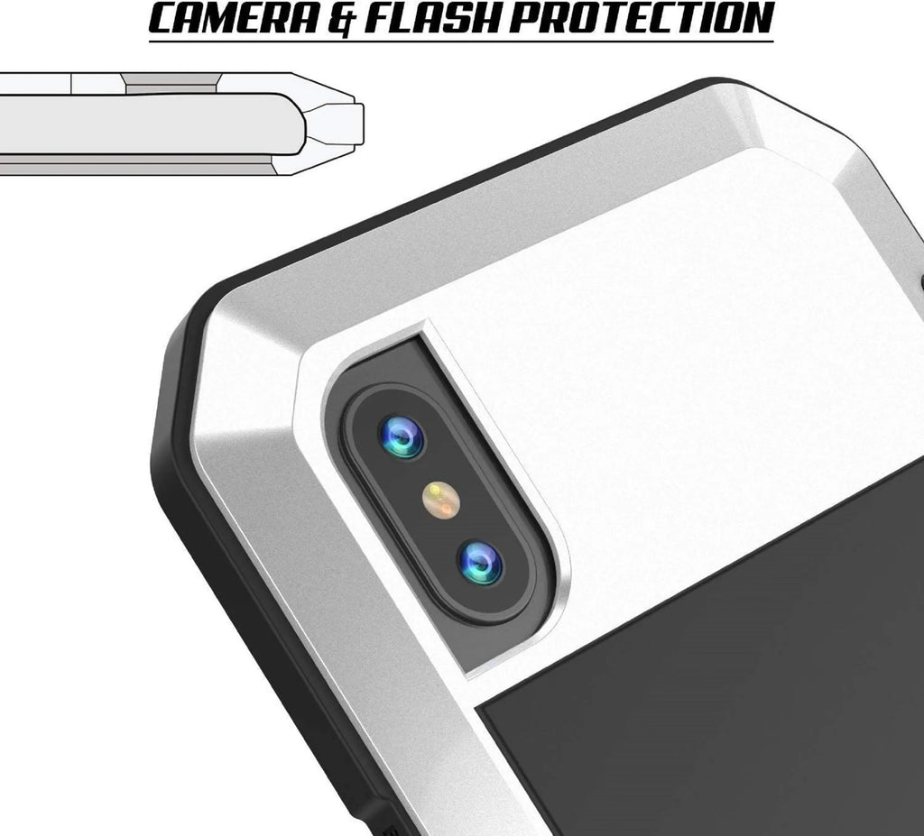 Gorilla Glass Aluminum Metal iPhone 6s Plus Case (Red) Heavy Duty Military Grade Shockproof and Scratch impervious Protection, Rugged Outdoor Travel