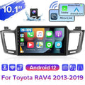 Podofo 2+32G for  RAV4 2013-2019 Wireless Carplay Android Auto Mirror Link 10'' Touchscreen Car Stereo Radio Android 12 HD 1080P WIFI GPS FM Bluetooth, AHD Backup Camera