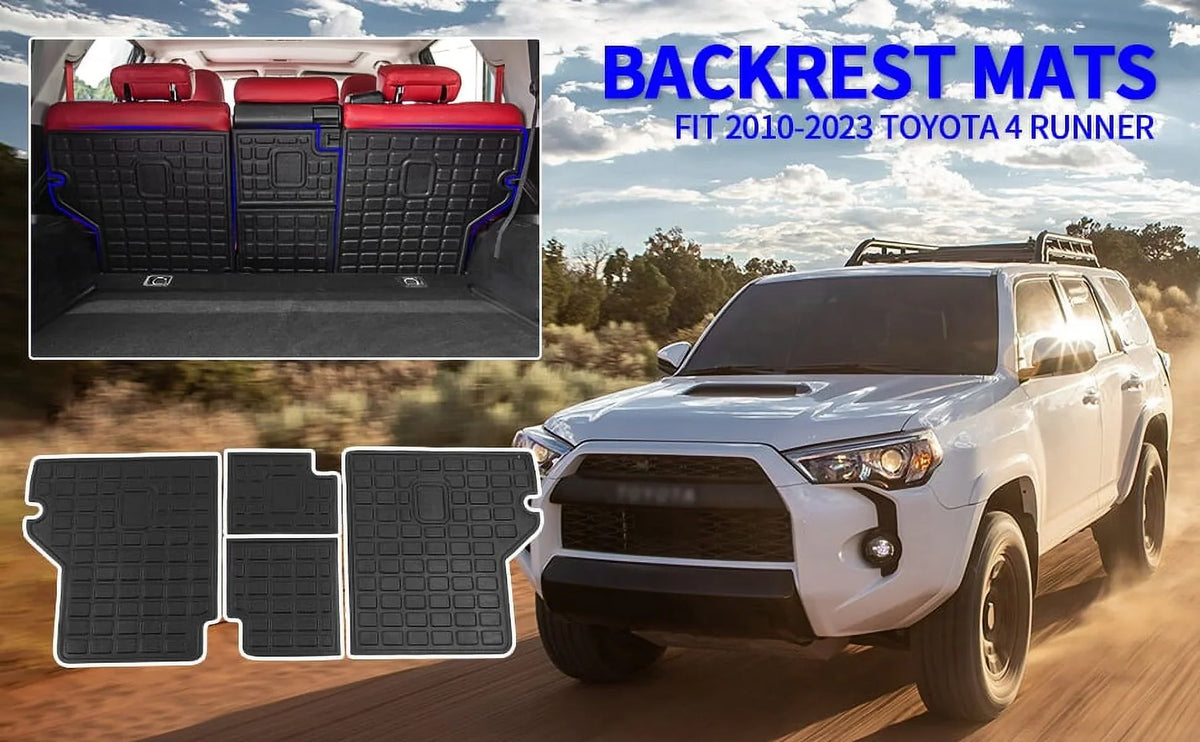 Fit 2010-2023  4Runner Back Seat shield Protector All climate Trunk Mat Cargo Mat Cargo Liner 2022  4 Runner Accessories (Backrest Mats,Fit Without Sliding Tray)