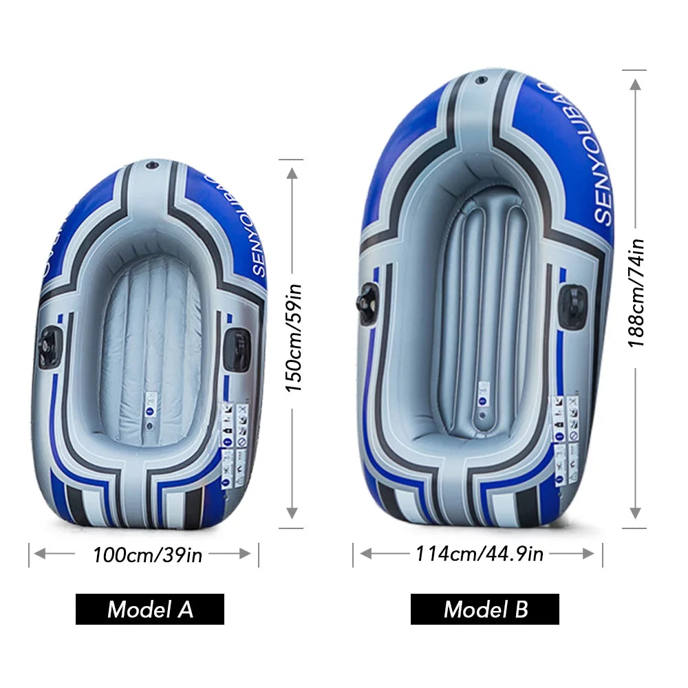 Tomshine Inflatable craft Inflatable Rafts Portable Thicken PVC ship with Air Pump Paddle