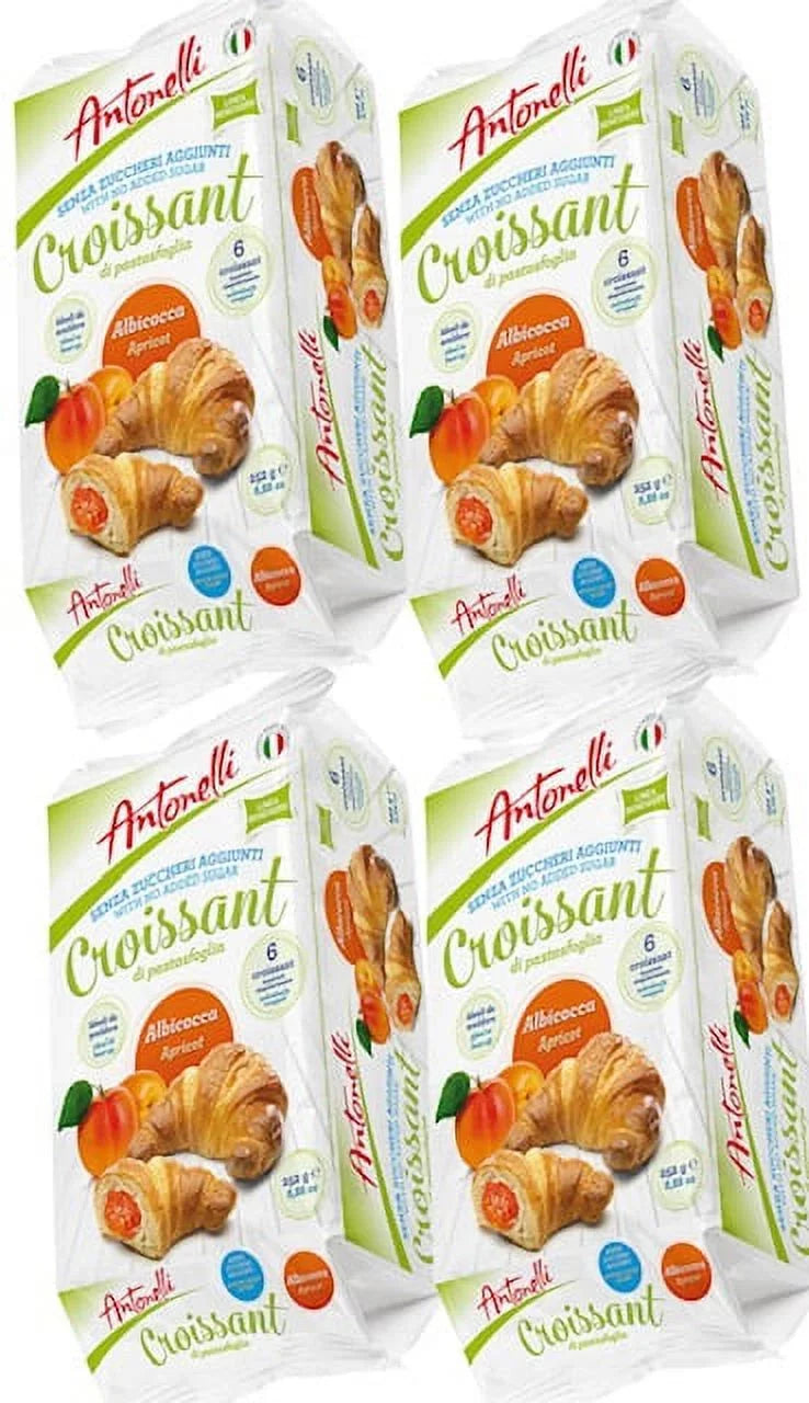 No Added Sugar Apricot Croissant - DORA3 Croissant No Added Sugar Apricot 300g/each- 4 Pack of 6 in each