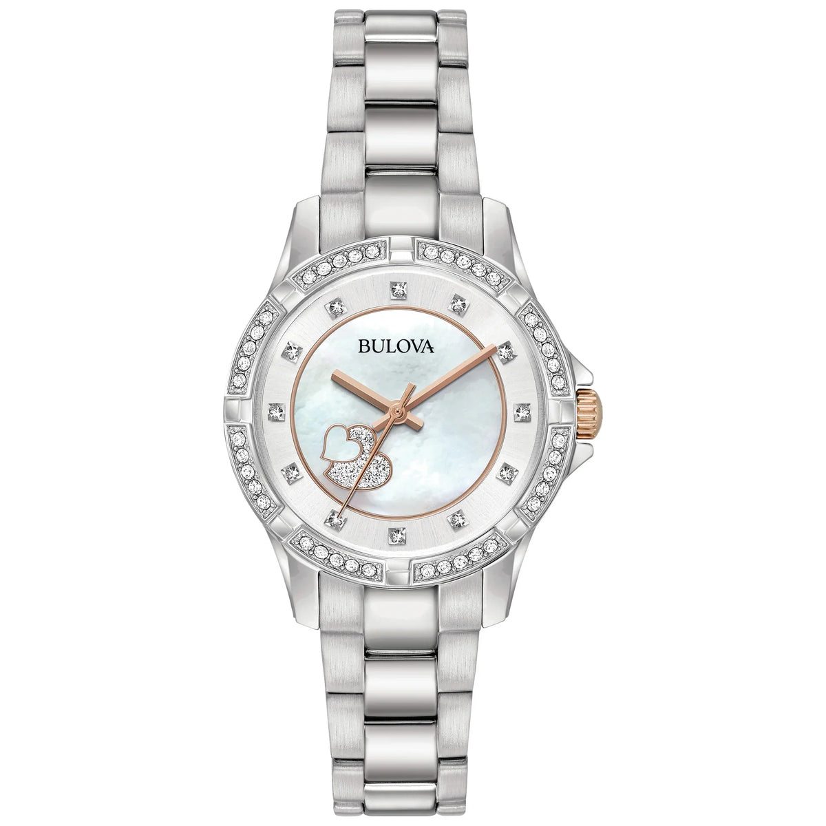 Bulova Women's Crystal Collection Mother Of Pearl Dial Watch - 98L232
