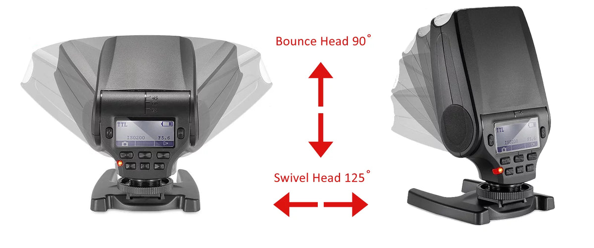 Alpha DSLR A500 Bounce, Swivel Head Compact LCD Mult-Function Flash